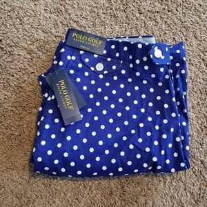 Polo by Ralph Lauren Blue and White Flat Front Shorts